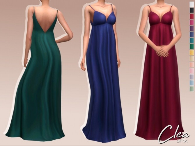 Sims 4 Clea Dress by Sifix at TSR