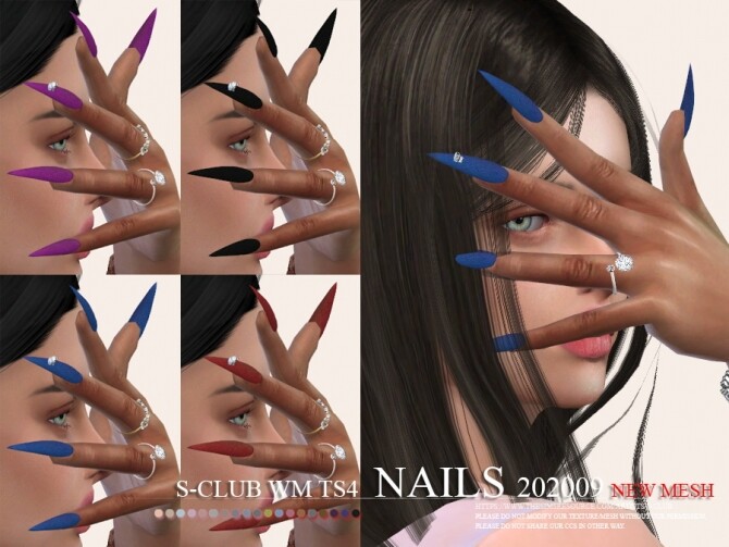 Sims 4 Nails 202009 by S Club WM at TSR