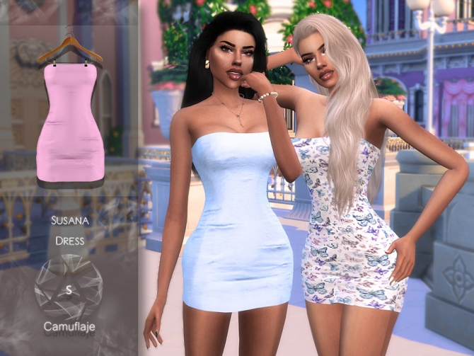 Susana Dress By Camuflaje At Tsr » Sims 4 Updates