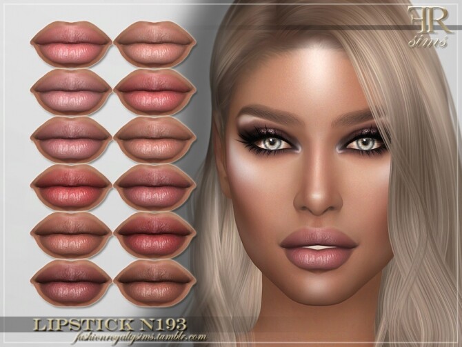 Sims 4 FRS Lipstick N193 by FashionRoyaltySims at TSR