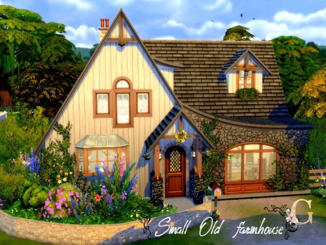 Sims 4 Old farmhouse by GenkaiHaretsu at TSR