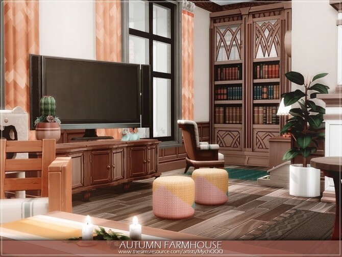 Sims 4 Autumn Farmhouse by MychQQQ at TSR