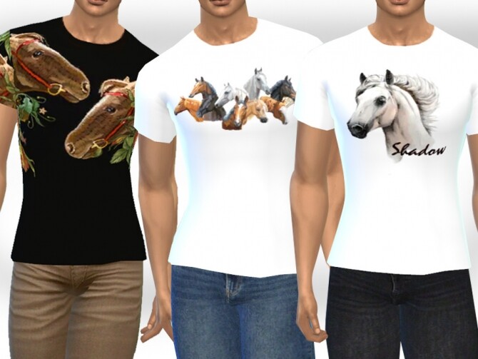 Sims 4 Farm Animals Printed Tops by Saliwa at TSR