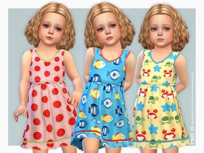 Sims 4 Maila Dress by lillka at TSR