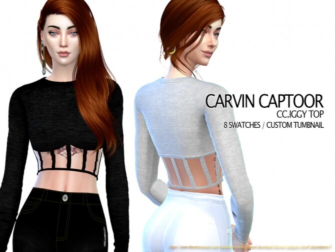 Sims 4 Iggy Top by carvin captoor at TSR