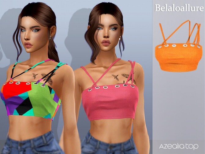 Sims 4 Belaloallure Azealia top by belal1997 at TSR
