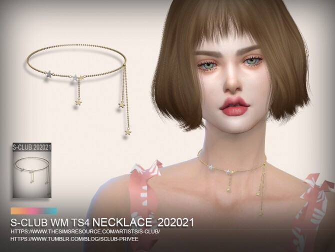 Sims 4 Necklace 202021 by S Club WM at TSR