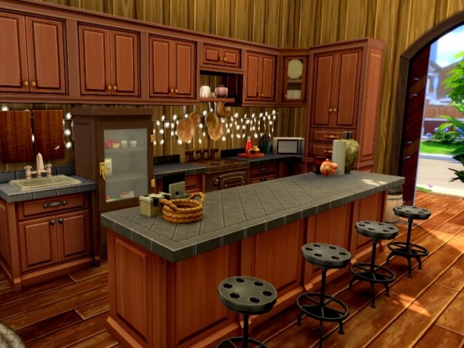 Sims 4 Rustic Barn house by GenkaiHaretsu at TSR