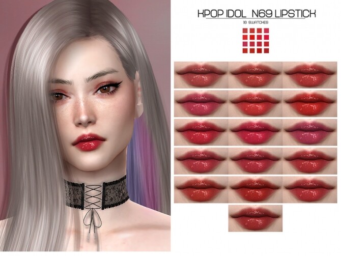 Sims 4 LMCS Kpop Idol N69 Lipstick by Lisaminicatsims at TSR