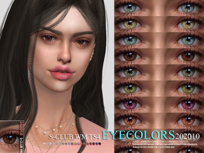 Sims 4 Eyecolors 202010 by S Club at TSR