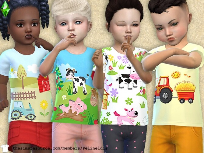 Sims 4 Toddler Farm Tee by Pelineldis at TSR