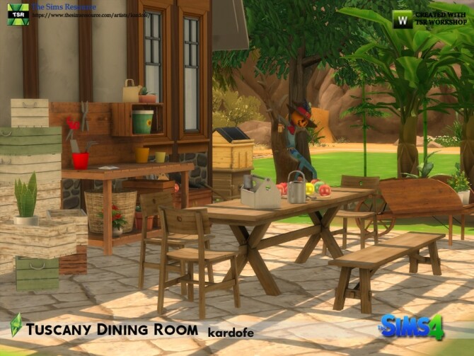 Sims 4 Tuscany Dining Room by kardofe at TSR