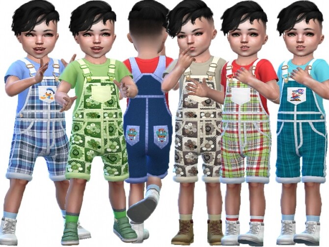 Sims 4 Farm overall for boys by TrudieOpp at TSR