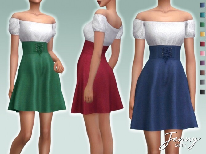 Sims 4 Jenny Dress by Sifix at TSR