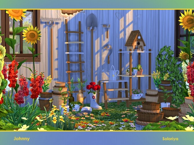 Sims 4 Johnny set of garden supplies by soloriya at TSR