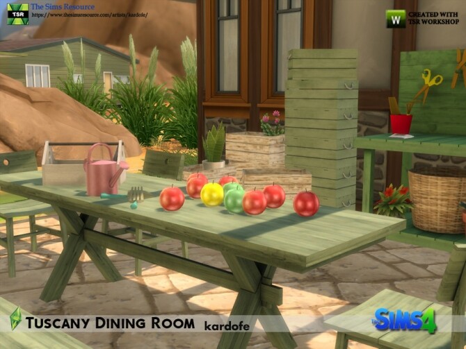 Sims 4 Tuscany Dining Room by kardofe at TSR