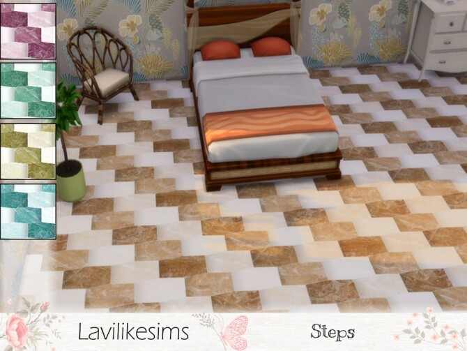 Sims 4 Steps tiles by lavilikesims at TSR