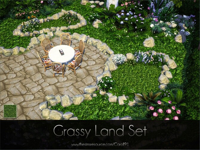 Sims 4 Grassy Land Set by Caroll91 at TSR
