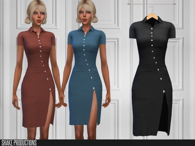 Sims 4 495 Dress by ShakeProductions at TSR