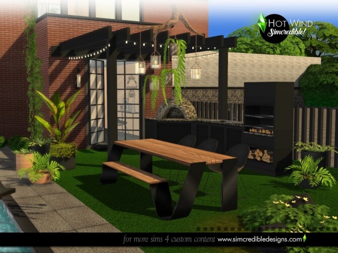 Sims 4 Hot wind patio set by SIMcredible at TSR
