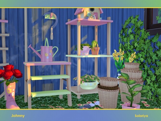 Sims 4 Johnny set of garden supplies by soloriya at TSR