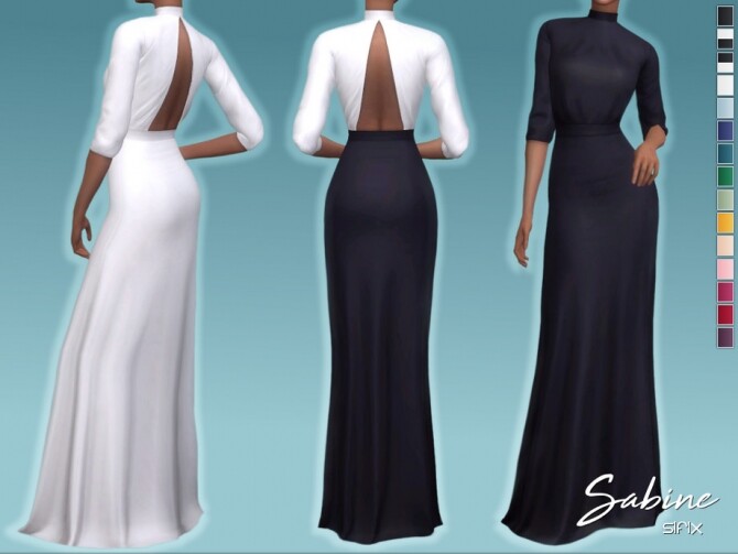 Sims 4 Sabine Dress by Sifix at TSR
