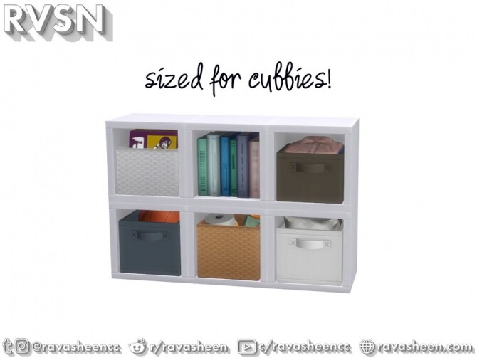 Sims 4 Storage Squared Cubby Inserts by RAVASHEEN at TSR