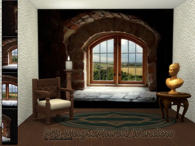 Sims 4 MB Magic Mural Window by matomibotaki at TSR