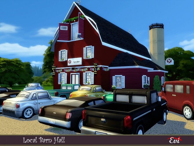 Sims 4 Local barn hall by evi at TSR