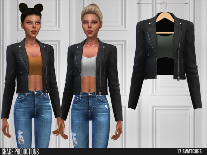 Sims 4 502 Leather Jacket by ShakeProductions at TSR