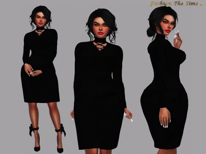 Sims 4 Dress Suzany by LYLLYAN at TSR