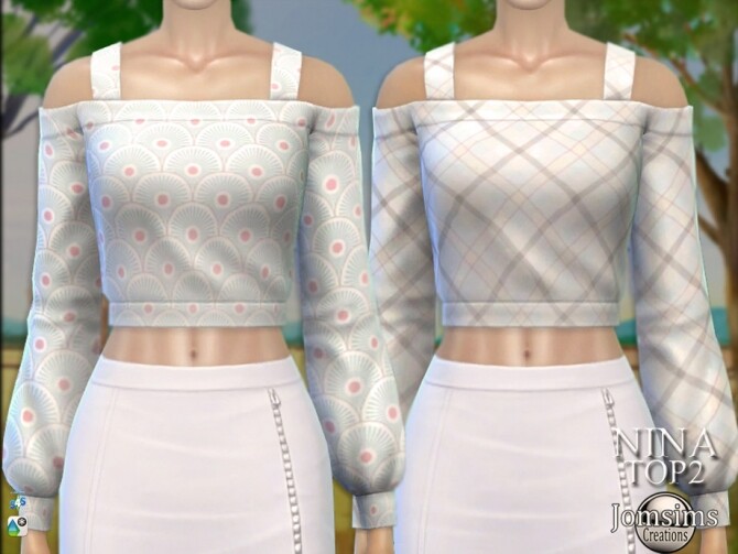 Sims 4 Nina farmer Top 2 by  jomsims at TSR