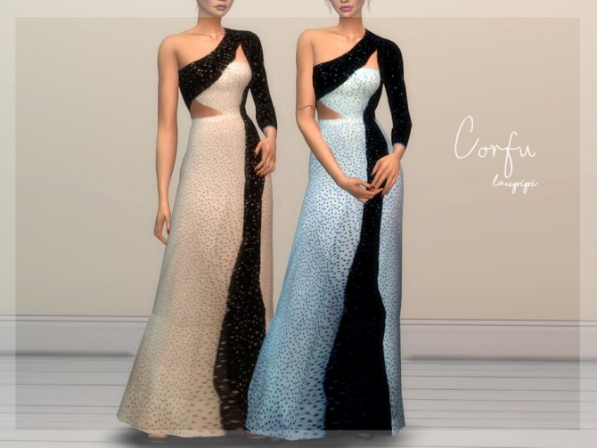 Sims 4 Corfu Dress by laupipi at TSR