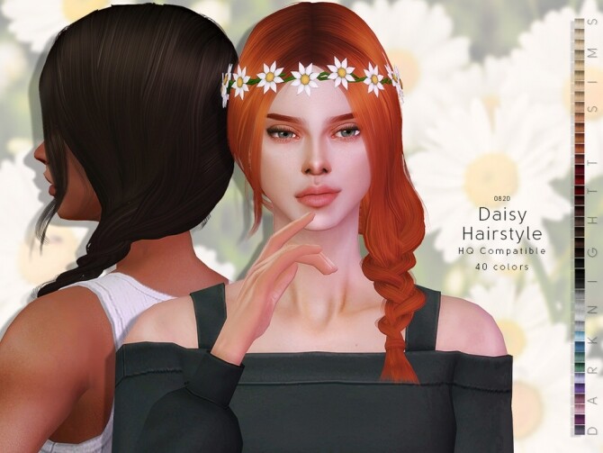 Sims 4 Daisy Hairstyle by DarkNighTt at TSR