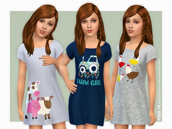 Sims 4 Farm Dress 02 by lillka at TSR