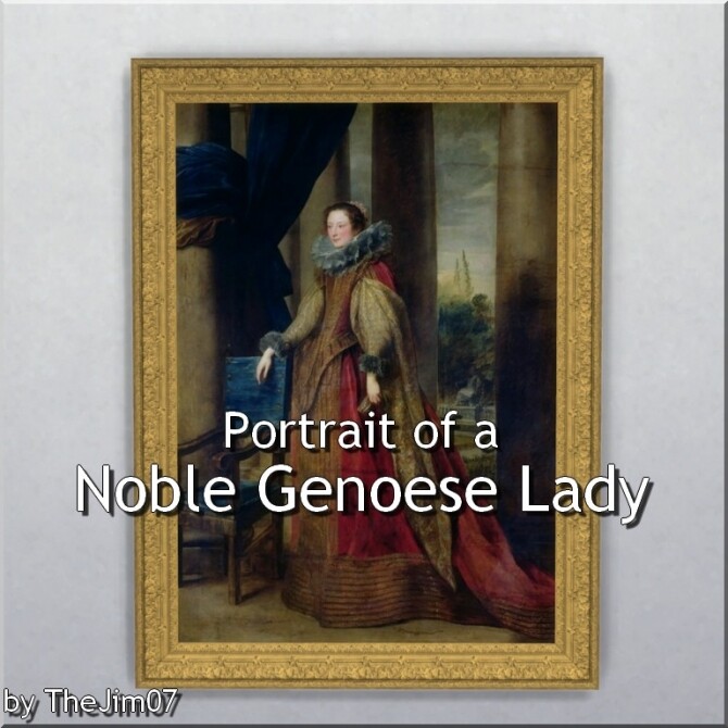 Sims 4 Portrait of a Noble Genoese Lady by TheJim07 at MTS