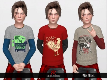 Farm 2 Shirts for Boys 01 by remaron at TSR