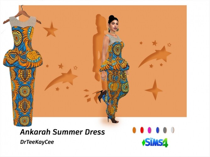 Sims 4 Ankarah Summer Dress by drteekaycee at TSR