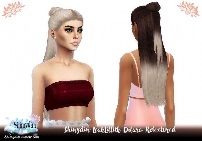 Sims 4 LeahLillith Dilara Hair Retexture Ombre Naturals + Unnaturals at Shimydim Sims