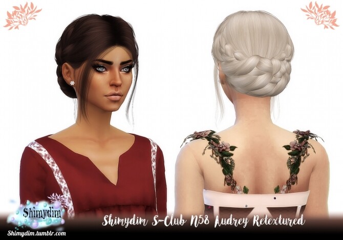 Sims 4 S Club N58 Audrey Hair Retexture Naturals + Unnaturals at Shimydim Sims