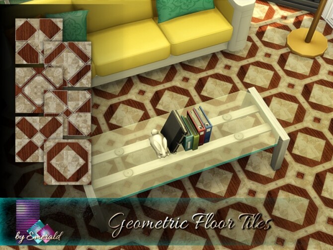 Sims 4 Geometric Floor Tiles by emerald at TSR