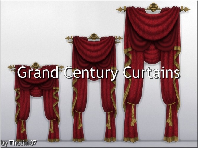 Sims 4 Grand Century Curtains by TheJim07 at Mod The Sims