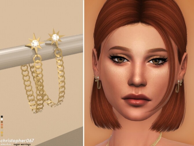 Sims 4 Sugar Earrings by Christopher067 at TSR