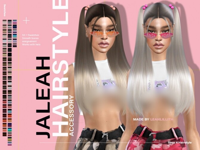 Sims 4 Jaleah Hairstyle by LeahLillith at TSR
