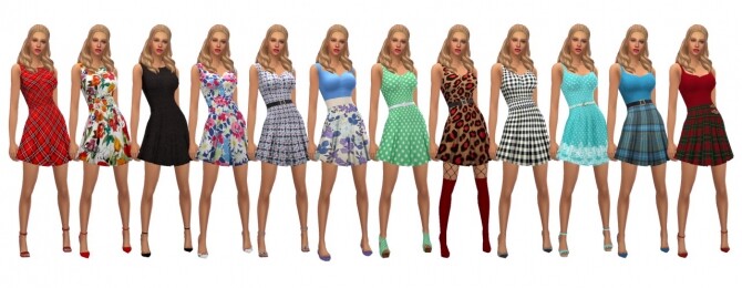 Sims 4 BG PLEATED DRESS at Sims4Sue