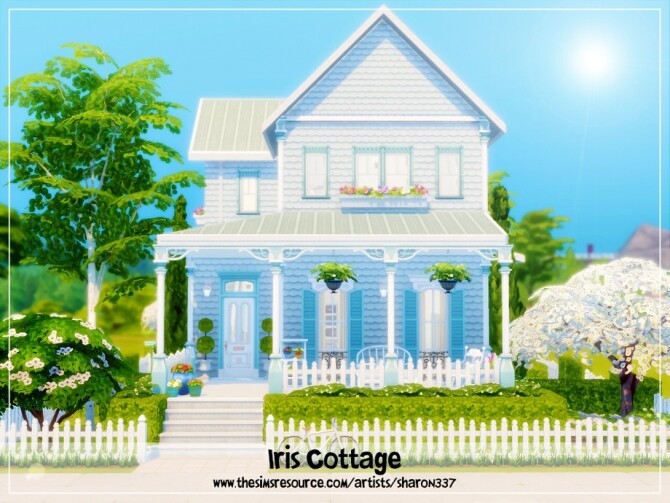 Sims 4 Iris Cottage NoCC by sharon337 at TSR