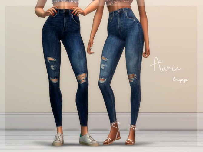 Sims 4 Auria Jeans by laupipi at TSR