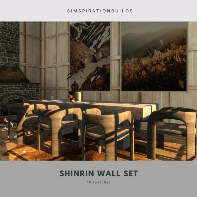 Sims 4 Shinrin wallpaper set at Simspiration Builds