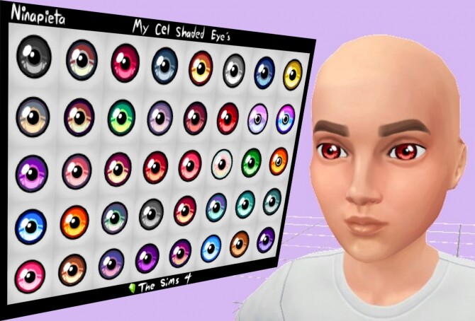 Sims 4 Cel Shaded Eyes DR by Ninapieta at Mod The Sims