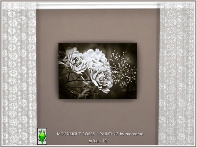 Sims 4 Moonlight Roses Painting by marcorse at TSR